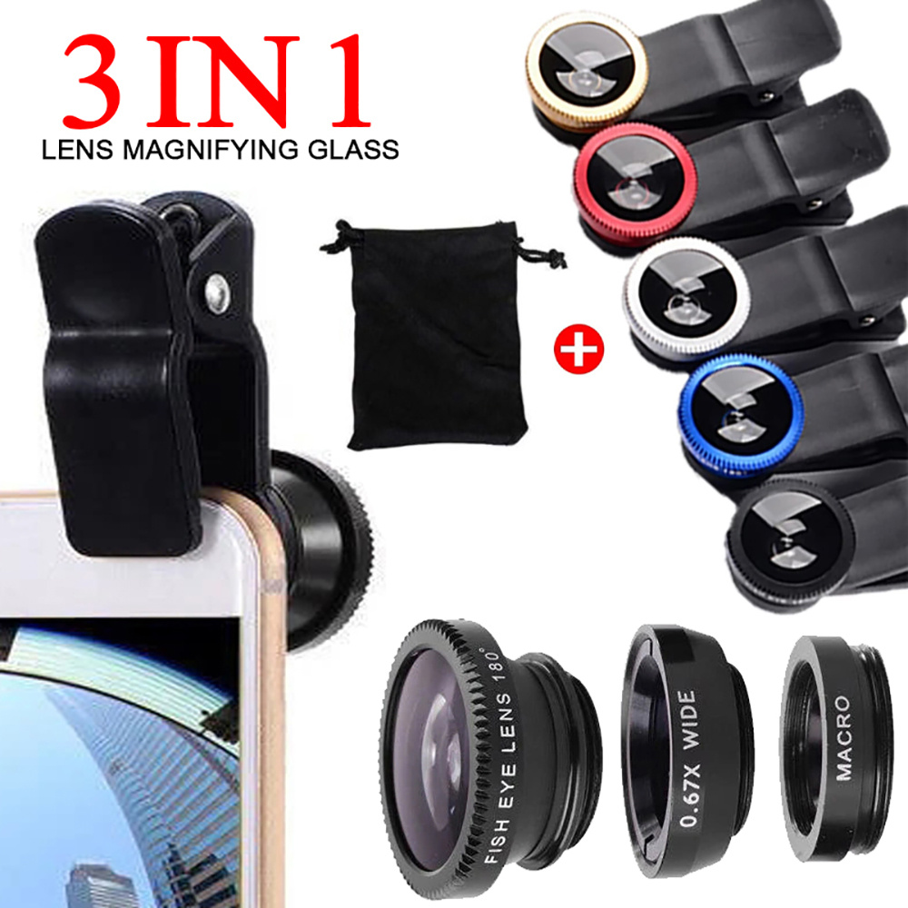 Universal 3 in 1 Fish Eye Lens - Photography Xiaomi 评论和价格