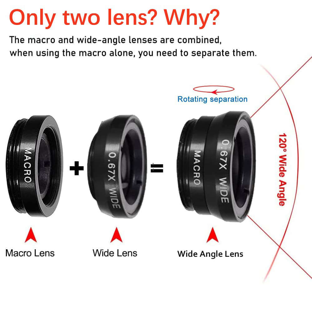 Universal 3 in 1 Fish Eye Lens - Photography Xiaomi 评论和价格