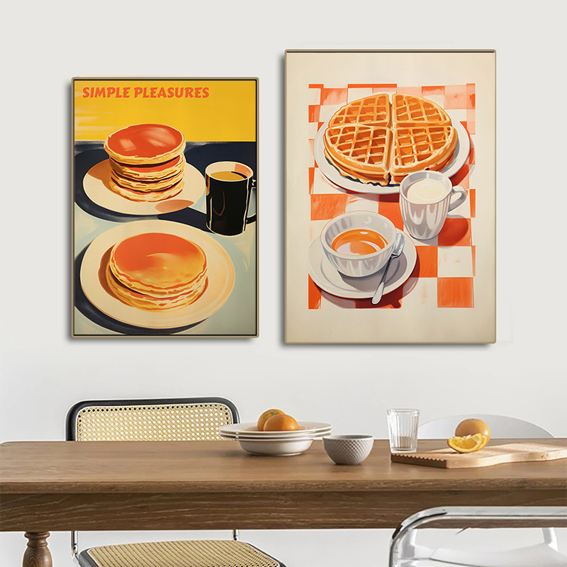 Vintage Food Poster Eggs Bacon - Photography Of Food 评论和价格
