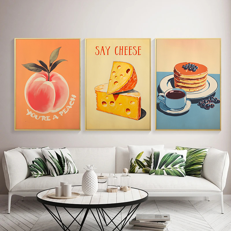 Vintage Food Poster Eggs Bacon - Photography Of Food 评论和价格