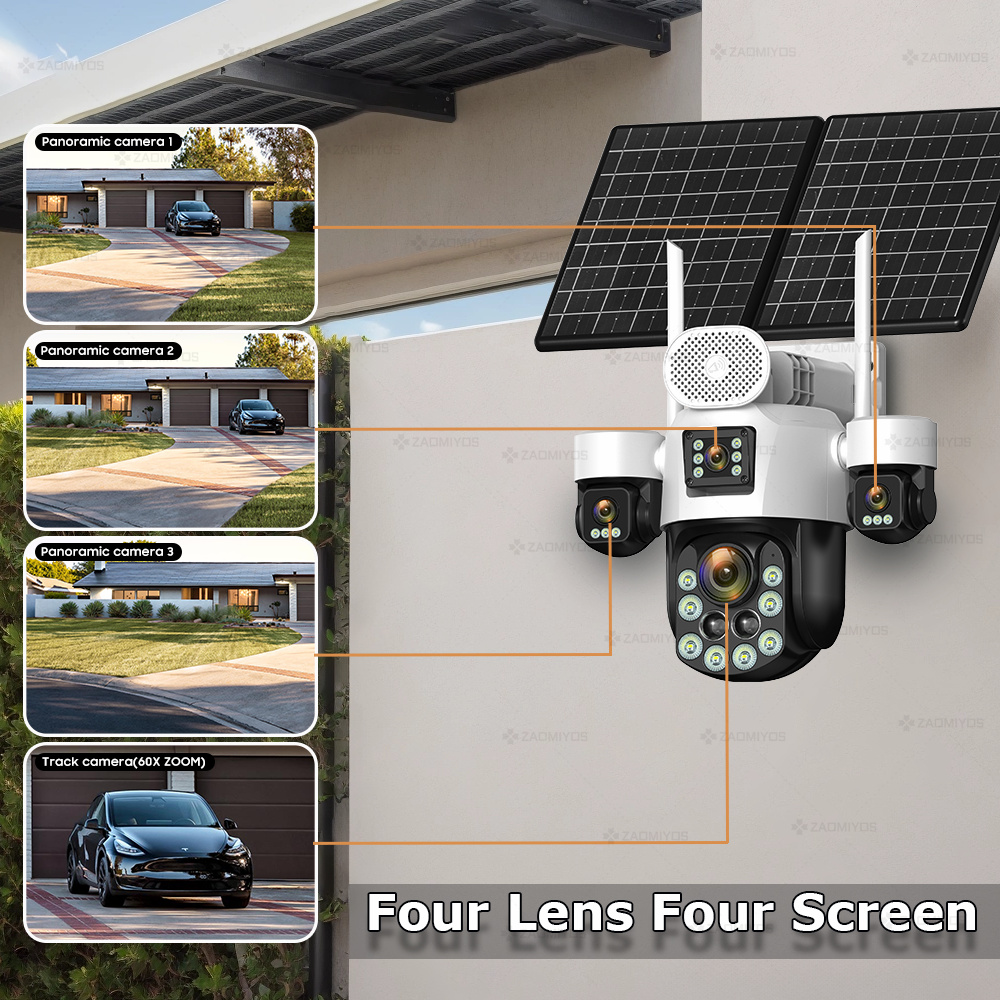 4 Lens Outdoor 360° Surveillan - Photography Term 评论和价格