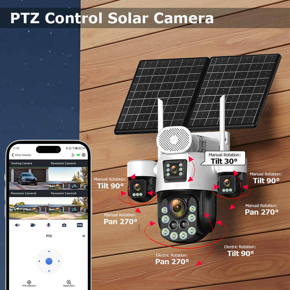 4 Lens Outdoor 360° Surveillan - Photography Term 评论和价格