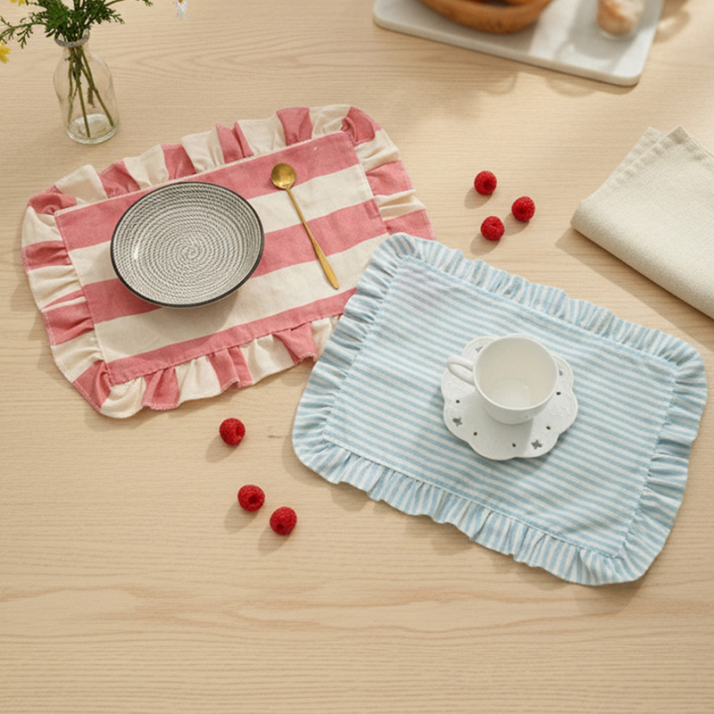 Minimalist Stripe Ruffle Place - Photography Of Food 评论和价格