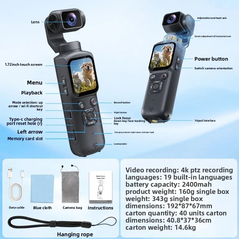 4K HJD05 Pocket 3 Camera with  - Photography Term 评论和价格