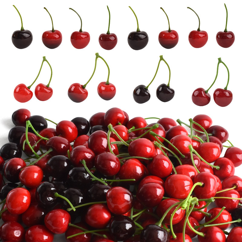 10Pcs Artificial Cherry Fake F - Photography Of Food 评论和价格